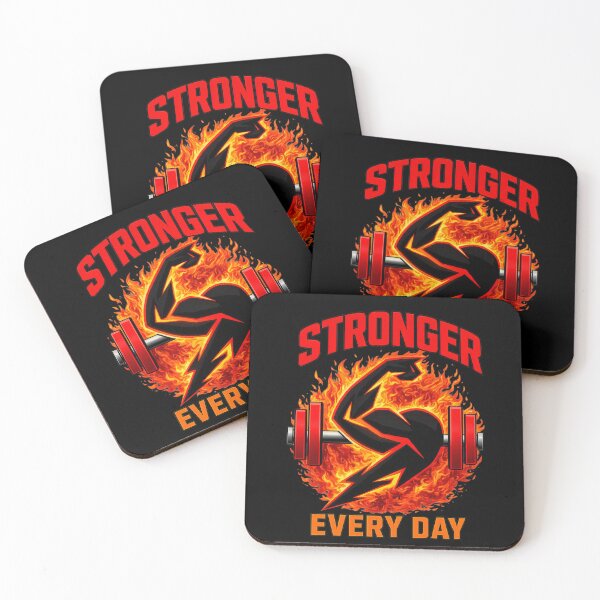 Item preview, Stronger Every Day Motivational Gym Design Fitness Workout designed and sold by StorySeller85.