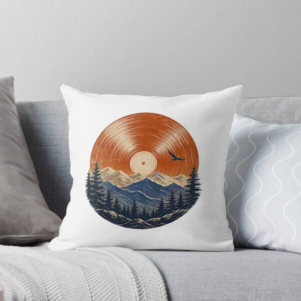 Item preview, Vinyl Record Mountain Sunset - Retro Music Hiking Nature Outdoors Art designed and sold by Knacky Print.