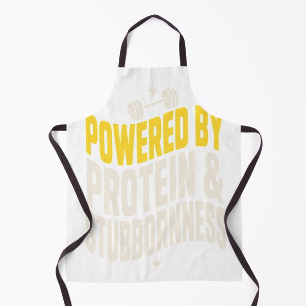 Item preview, Powered By Protein And Stubbornness Funny Gym Shirt designed and sold by ys96.