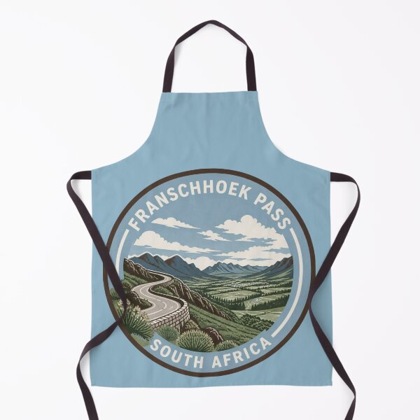 Item preview, Franschhoek Pass Mountain Viewpoint Round Badge designed and sold by The Digital Compass.