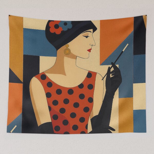 Item preview, Woman Illustrated in Bauhaus Style designed and sold by GalleryKauffeld.