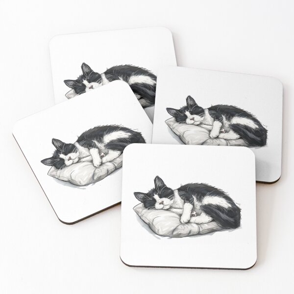Item preview, Cat | Black & White Cat | Minimal Pet Aesthetic Art designed and sold by Mandayartstudio.