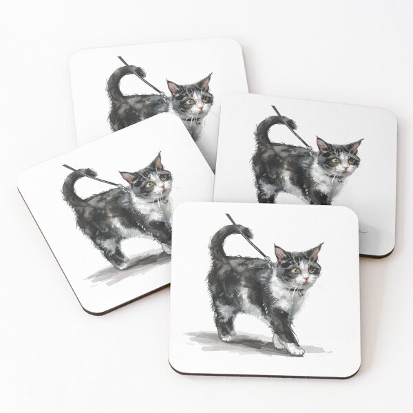 Item preview, Cat | Black & White Cat | Minimal Pet Aesthetic Art designed and sold by Mandayartstudio.