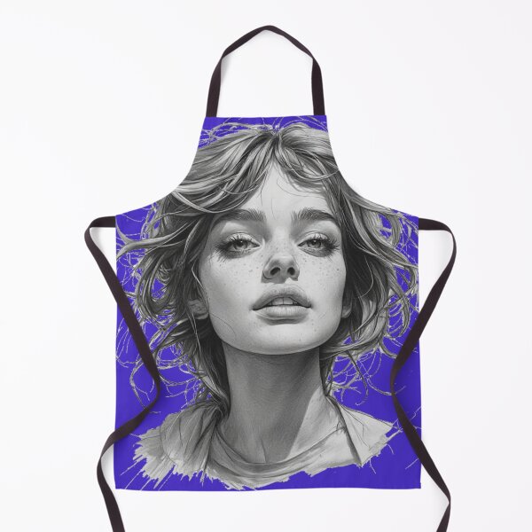 Item preview, Windswept Freckled Woman Portrait Sketch designed and sold by YAM716.