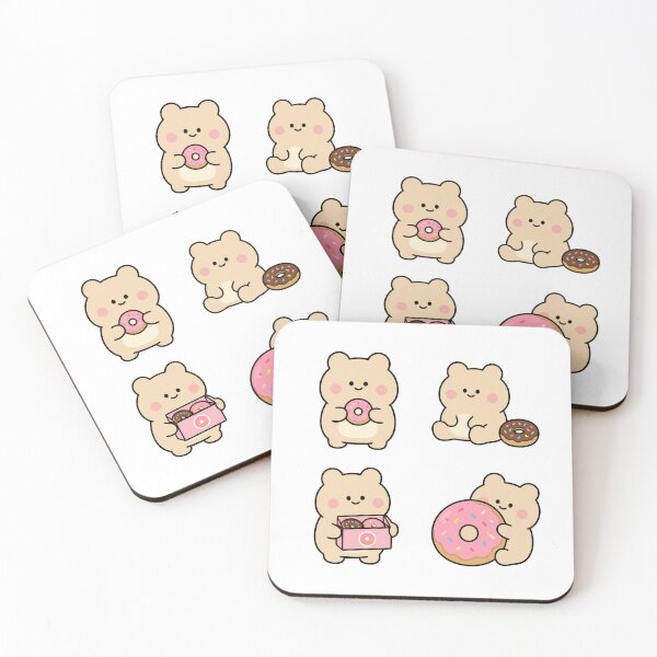 Item preview, Cream Bear Donuts – Cute Kawaii Cartoon designed and sold by Moffyuniverse.