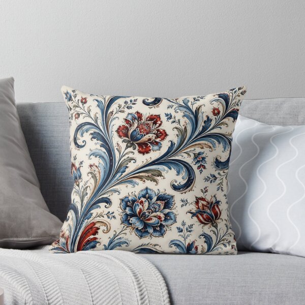 Item preview, Norwegian Blue Telemark Rosemaling ,Rosemaling Blue and Red  designed and sold by Owneysweet.