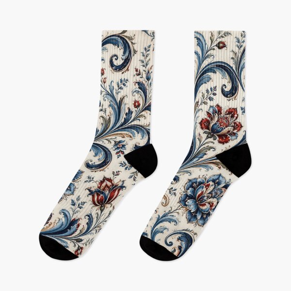 Artikelvorschau, Norwegisches Rosemaling-Öl auf, norwegisches blaues Telemark-Rosemaling entworfen und verkauft von Owneysweet.