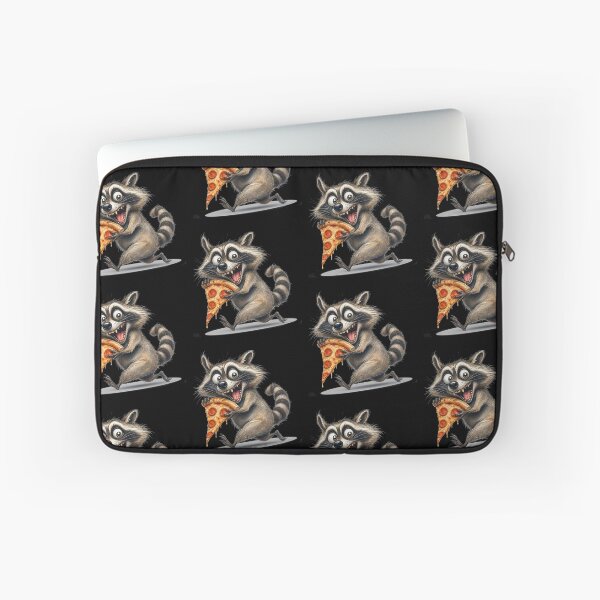 Item preview, Funny Raccoon Stealing Pizza Slice Cartoon Animal Art designed and sold by Wilcox PhotoArt.