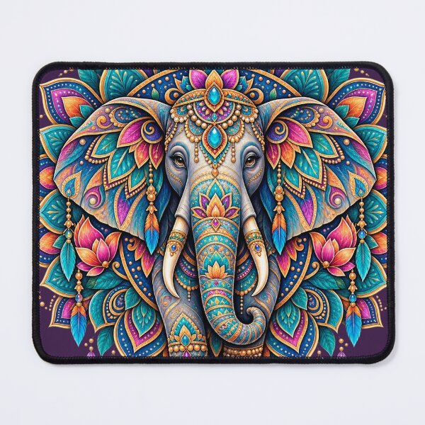 Item preview, Elephant Mandala – Colorful Lotus & Boho Elephant Design designed and sold by Lumvero.