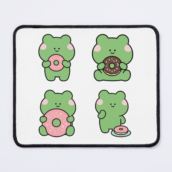 Item preview, Green Frog Donuts – Cute Kawaii Cartoon designed and sold by Moffyuniverse.