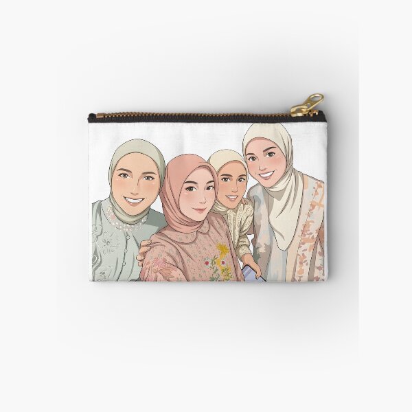 Item preview, Hijab Portrait best friend forever hangout together ootd elegance cute illustration vector art  designed and sold by sabartgunpla.