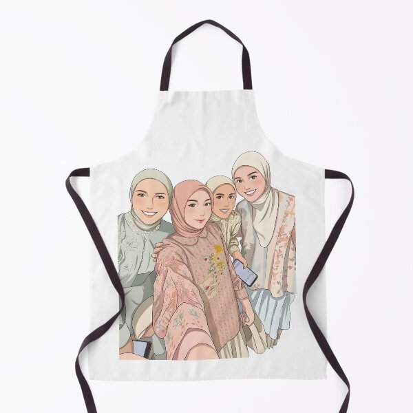 Aperçu de l'œuvre Portrait de meilleure amie voilée pour toujours, tenue du jour élégante, illustration vectorielle mignonne créée et vendue par sabartgunpla.