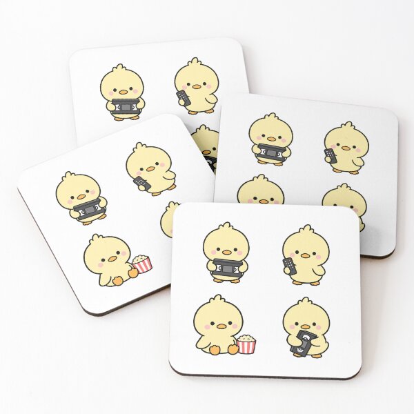 Item preview, Yellow Chick Movie Night – Cute Kawaii Cartoon designed and sold by Moffyuniverse.