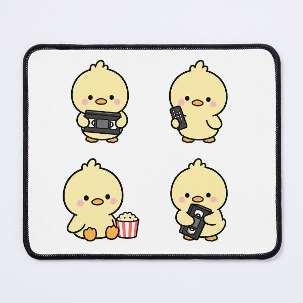 Item preview, Yellow Chick Movie Night – Cute Kawaii Cartoon designed and sold by Moffyuniverse.