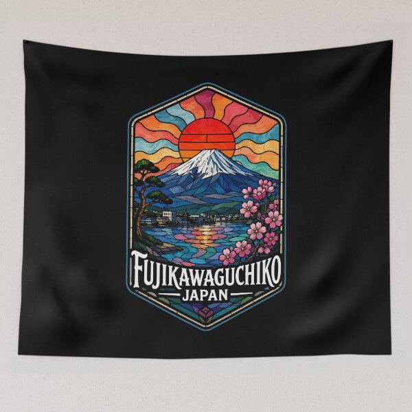 Item preview, Fujikawaguchiko Japan Fuji Stained Glass Travel designed and sold by TomFrontierArt.
