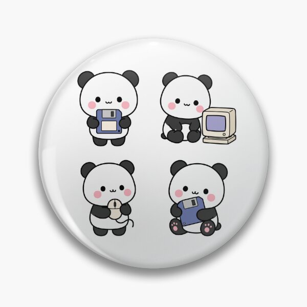 Item preview, Panda Retro Computer Gaming – Cute Kawaii Cartoon designed and sold by Moffyuniverse.