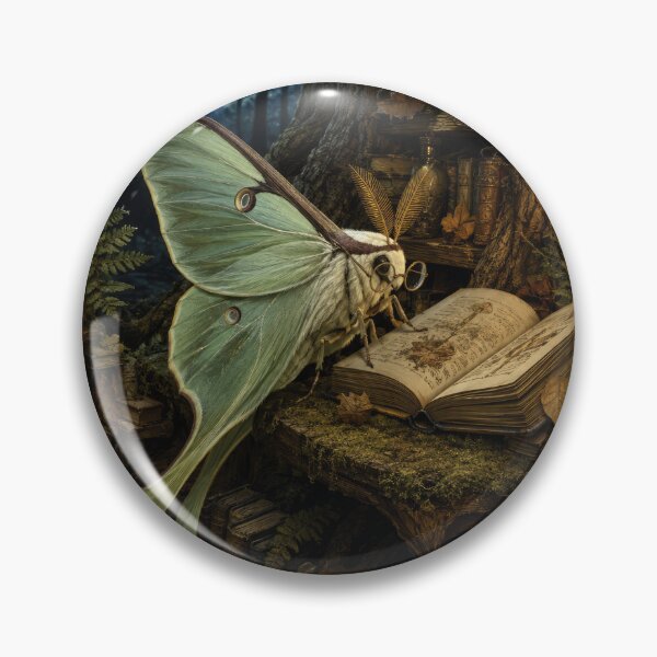 Item preview, The Luna Moth’s Midnight Library designed and sold by thewandswant.