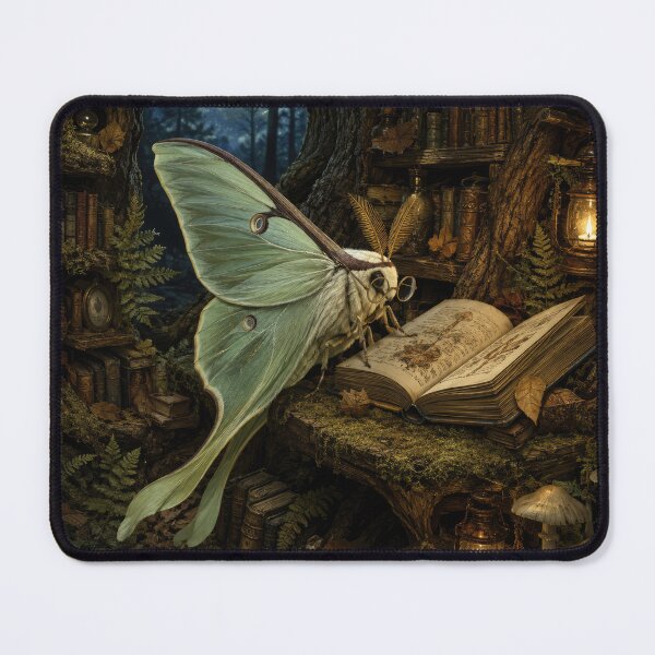 Item preview, The Luna Moth’s Midnight Library designed and sold by thewandswant.