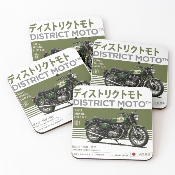 Item preview, District Moto DM-08 Japanese Daily Rider Heritage Motorcycle Graphic T-Shirt designed and sold by Triple Threads.