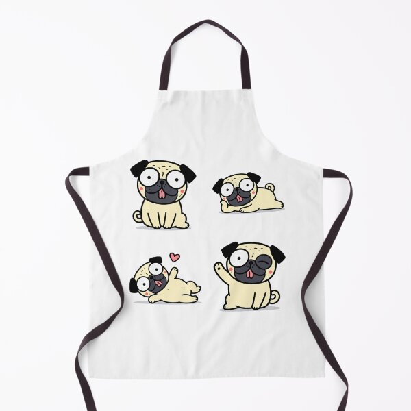 Item preview, Funny Pug Poses – Cute Kawaii Cartoon designed and sold by Moffyuniverse.