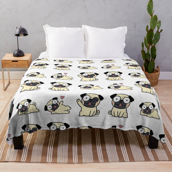 Item preview, Funny Pug Poses – Cute Kawaii Cartoon designed and sold by Moffyuniverse.