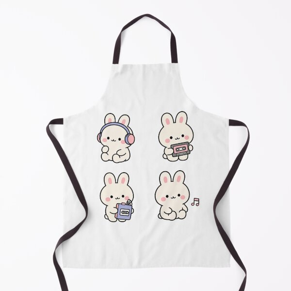 Item preview, White Bunny Headphones Music – Cute Kawaii Cartoon designed and sold by Moffyuniverse.
