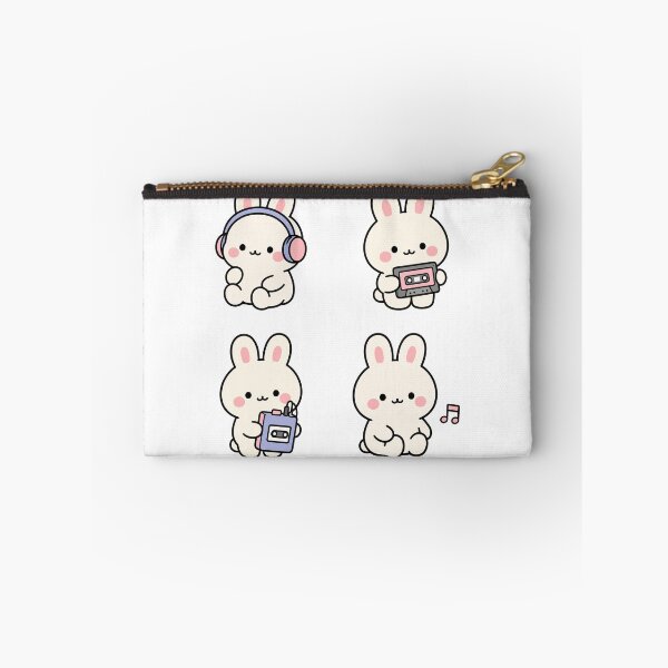 Item preview, White Bunny Headphones Music – Cute Kawaii Cartoon designed and sold by Moffyuniverse.
