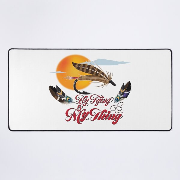 Item preview, Fly tying logo style illustration "Fly Tying is My Thing" streamer. designed and sold by Art-Horizon.
