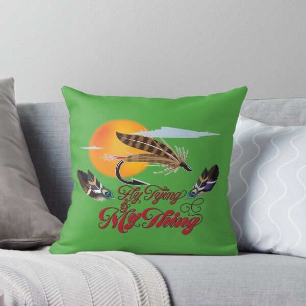 Item preview, Fly tying logo style illustration "Fly Tying is My Thing" streamer. designed and sold by Art-Horizon.