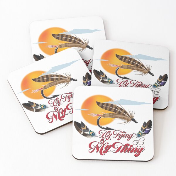 Item preview, Fly tying logo style illustration "Fly Tying is My Thing" streamer. designed and sold by Art-Horizon.