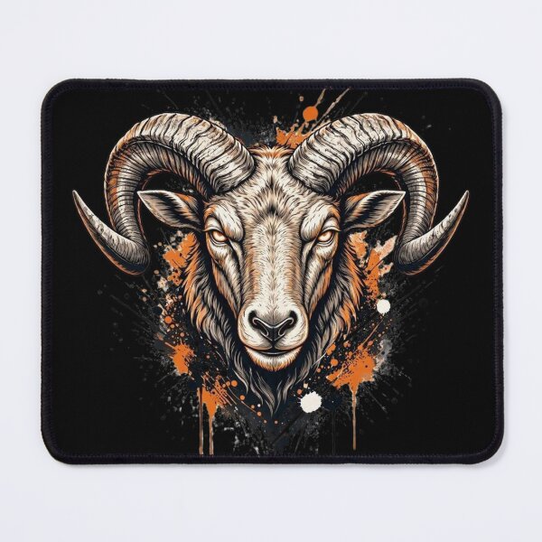 Item preview, Fierce Ram Head, Aries Zodiac Splatter Art designed and sold by gkhanco.