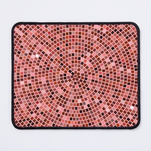 Item preview, Vintage Disco Glam – Concentric Mirror Tile Mosaic | Red designed and sold by Frohyou.