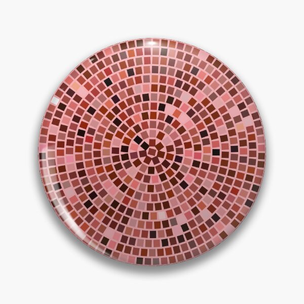 Item preview, Vintage Disco Glam – Concentric Mirror Tile Mosaic | Red designed and sold by Frohyou.