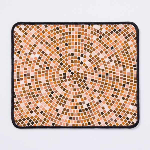 Item preview, Vintage Disco Glam – Concentric Mirror Tile Mosaic | Orange designed and sold by Frohyou.