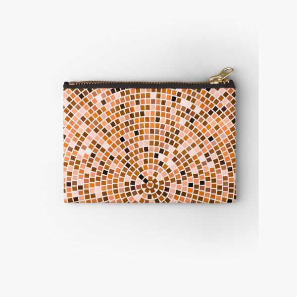 Item preview, Vintage Disco Glam – Concentric Mirror Tile Mosaic | Orange designed and sold by Frohyou.