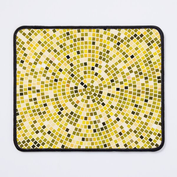 Item preview, Vintage Disco Glam – Concentric Mirror Tile Mosaic | Yellow designed and sold by Frohyou.