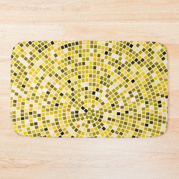 Item preview, Vintage Disco Glam – Concentric Mirror Tile Mosaic | Yellow designed and sold by Frohyou.