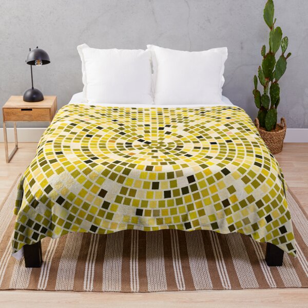 Item preview, Vintage Disco Glam – Concentric Mirror Tile Mosaic | Yellow designed and sold by Frohyou.