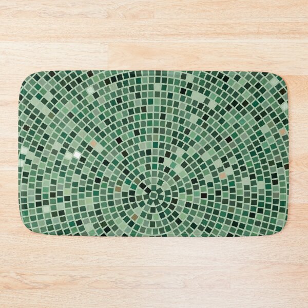Item preview, Vintage Disco Glam – Concentric Mirror Tile Mosaic | Green designed and sold by Frohyou.