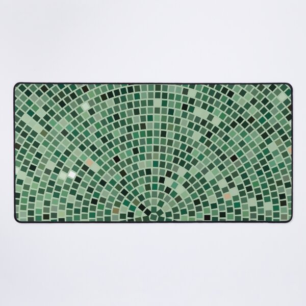 Item preview, Vintage Disco Glam – Concentric Mirror Tile Mosaic | Green designed and sold by Frohyou.