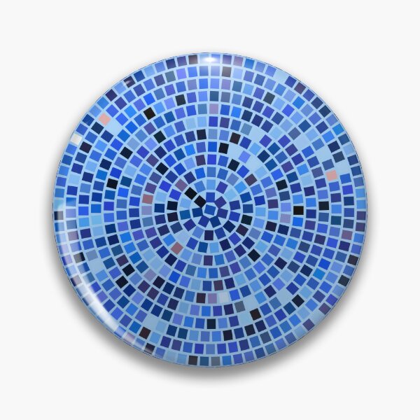 Item preview, Vintage Disco Glam – Concentric Mirror Tile Mosaic | Blue designed and sold by Frohyou.