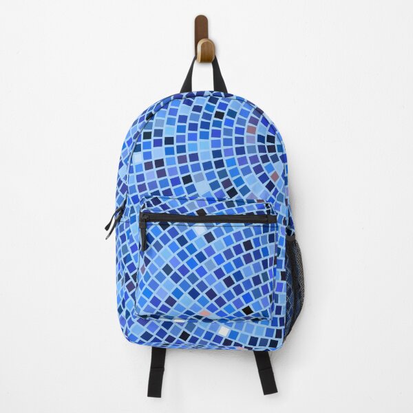 Item preview, Vintage Disco Glam – Concentric Mirror Tile Mosaic | Blue designed and sold by Frohyou.