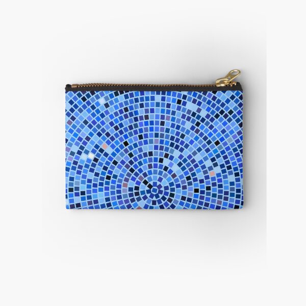 Item preview, Vintage Disco Glam – Concentric Mirror Tile Mosaic | Blue designed and sold by Frohyou.