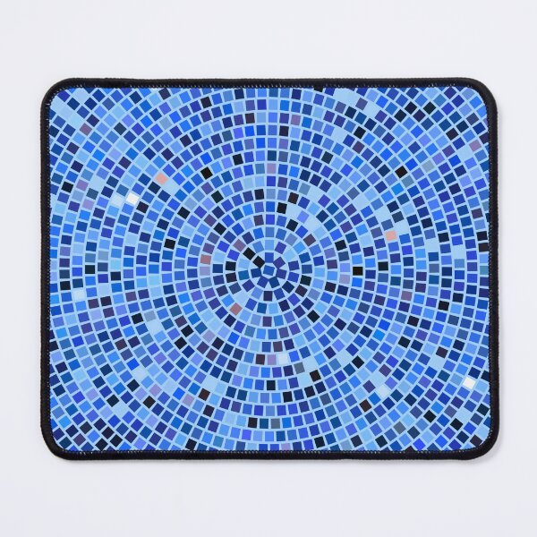 Item preview, Vintage Disco Glam – Concentric Mirror Tile Mosaic | Blue designed and sold by Frohyou.