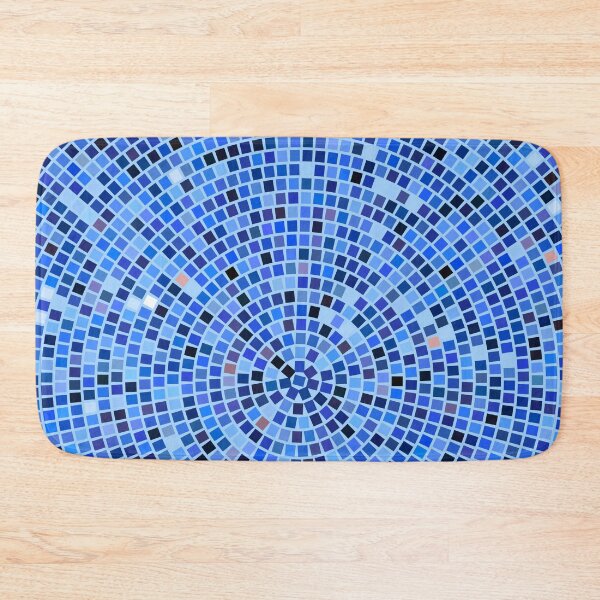 Item preview, Vintage Disco Glam – Concentric Mirror Tile Mosaic | Blue designed and sold by Frohyou.
