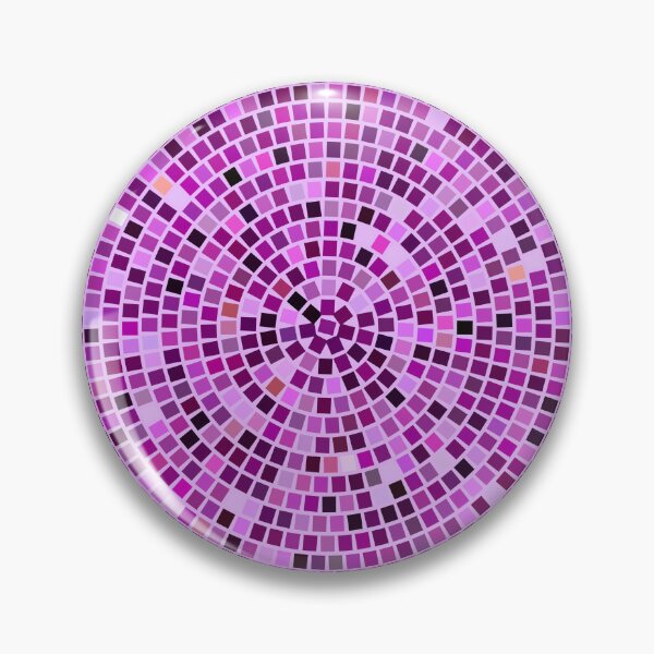 Item preview, Vintage Disco Glam – Concentric Mirror Tile Mosaic | Purple designed and sold by Frohyou.