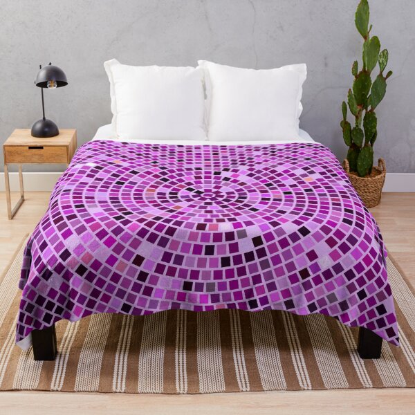 Item preview, Vintage Disco Glam – Concentric Mirror Tile Mosaic | Purple designed and sold by Frohyou.