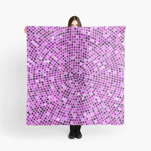 Item preview, Vintage Disco Glam – Concentric Mirror Tile Mosaic | Purple designed and sold by Frohyou.