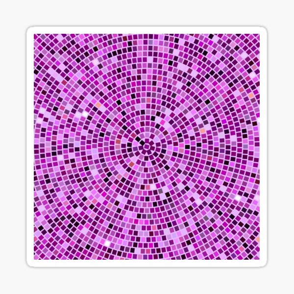 Item preview, Vintage Disco Glam – Concentric Mirror Tile Mosaic | Purple designed and sold by Frohyou.