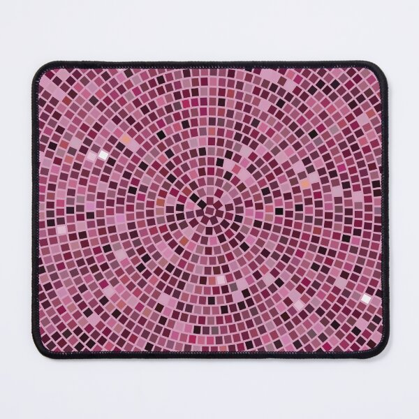 Item preview, Vintage Disco Glam – Concentric Mirror Tile Mosaic | Pink designed and sold by Frohyou.